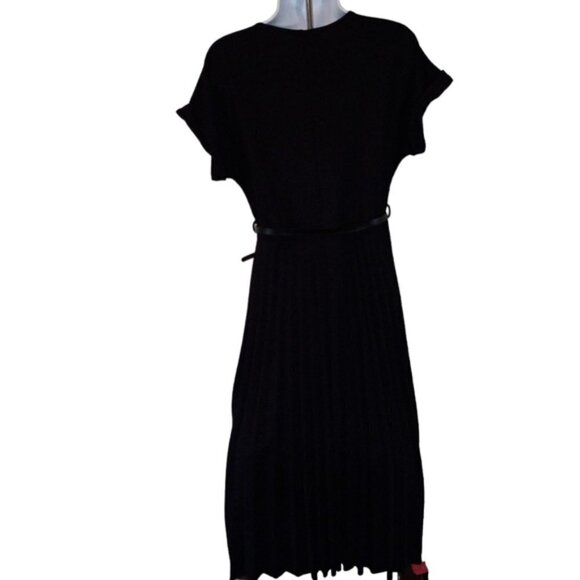 🏖️Elizabeth & Nicole LBD Pullover, Pleated Shirt, Small Cap Sleeve, Belted - Picture 4 of 9